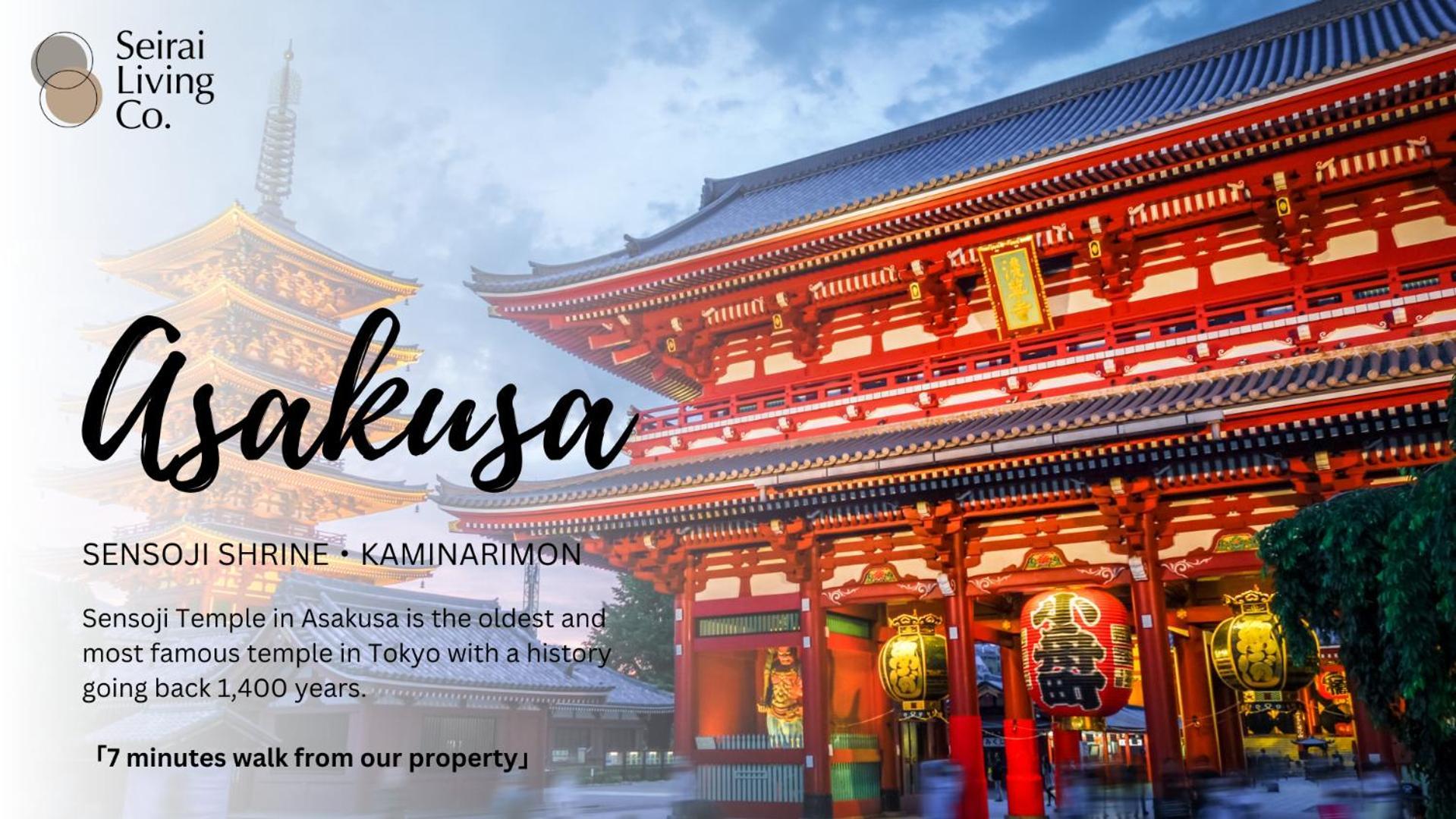 Seirai Asakusa Vacation Rental - 3 Minutes From Station Tokio Exterior foto